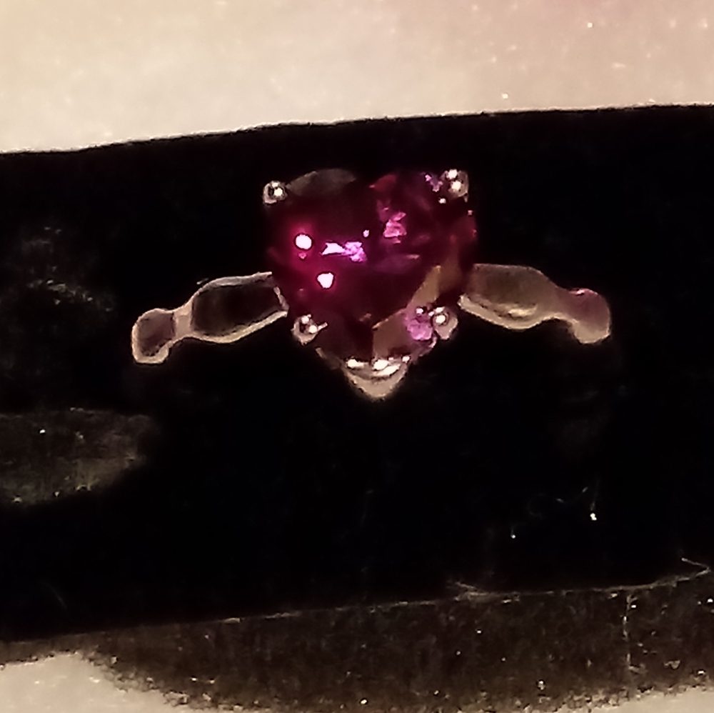 Sweet Heart Ruby in Sterling Silver Ring